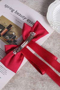 42POPS hair clip: Silk Satin Bow Hair Clips Barrettes for Elegant Styles