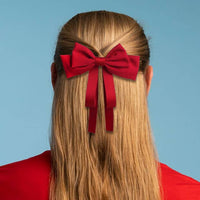 42POPS hair clip: Silk Satin Bow Hair Clips Barrettes for Elegant Styles