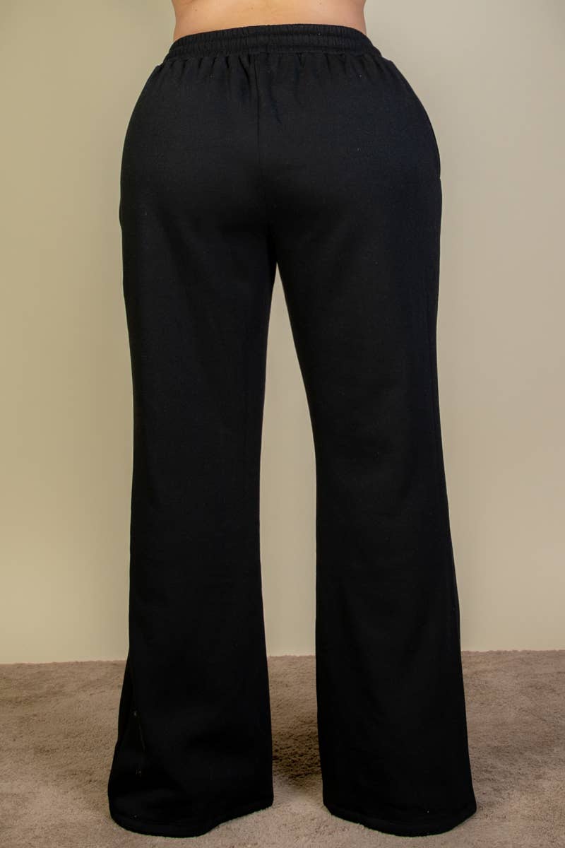 CAPELLA APPAREL Lounge Pants: Plus Size Drawstring Waist Slant Pocket Sweatpants