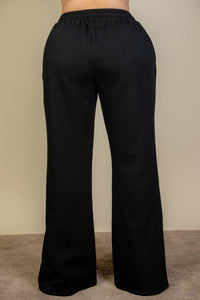 CAPELLA APPAREL Lounge Pants: Plus Size Drawstring Waist Slant Pocket Sweatpants