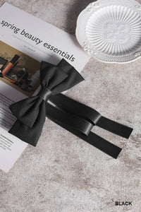 42POPS hair clip: Silk Satin Bow Hair Clips Barrettes for Elegant Styles
