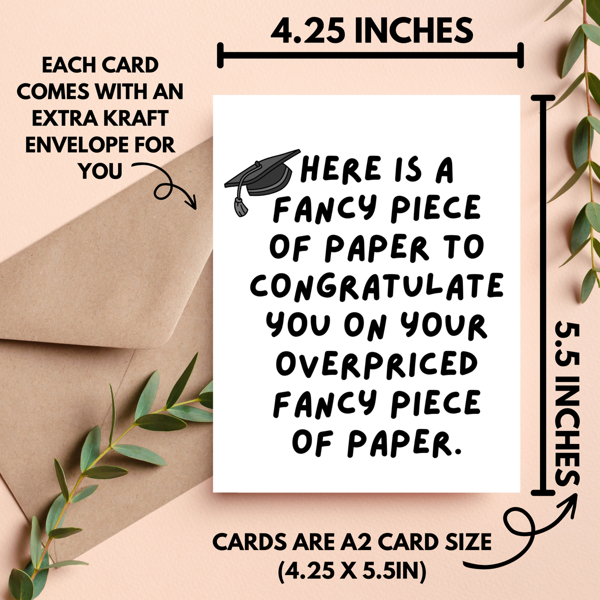 As Told By Ellie Greeting Cards: Sarcastic Graduation Card, Congrats Grad, Class of 2025 Gift