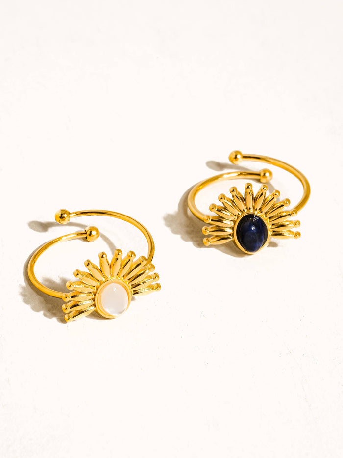 Flânerie by MAIQ : Fabienne 18K Gold Non-Tarnish Sun Stone Ring