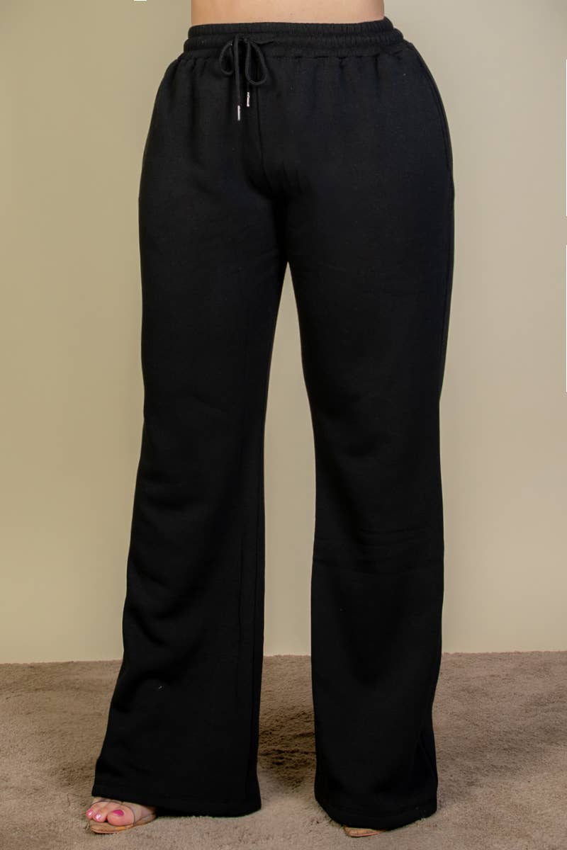 CAPELLA APPAREL Lounge Pants: Plus Size Drawstring Waist Slant Pocket Sweatpants