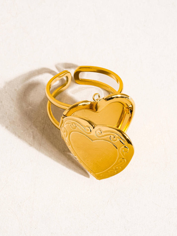 Flânerie by MAIQ : Sefina 18K Non-Tarnish Locket Heart Ring