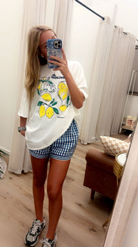 Limoncello On White Relaxed Fit Tee Plus Size