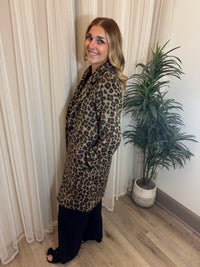 Leopard Print Oversized Statement Coat