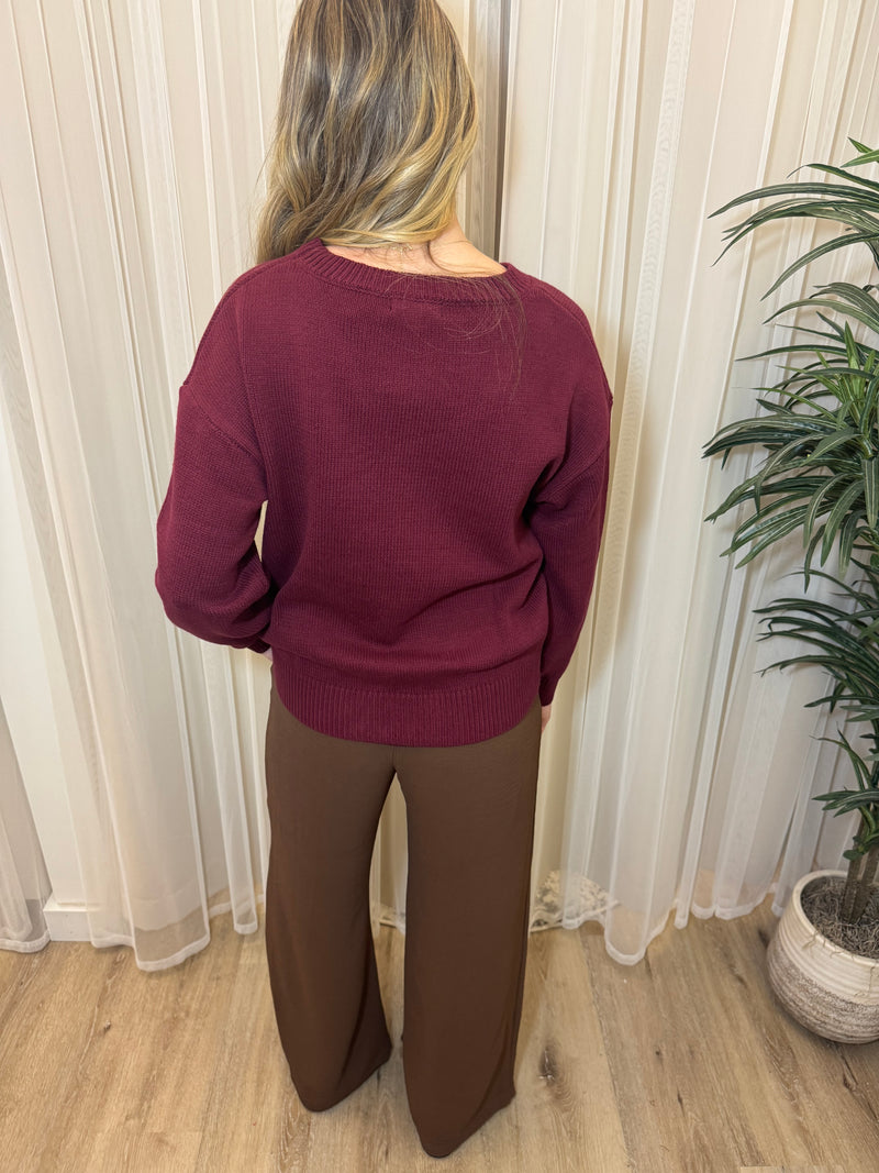 Teddy Bear Jacquard Crewneck Sweater | SeaJay’s Boutique