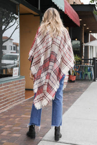 Lightweight Plaid Ruana Wrap for Effortless Style