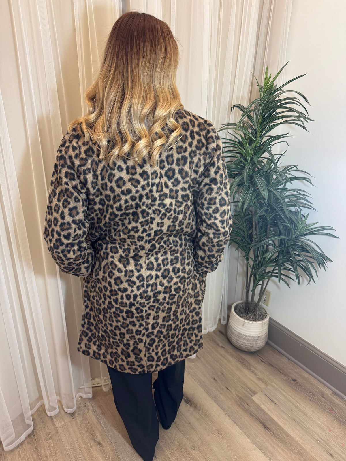 Leopard Print Oversized Statement Coat