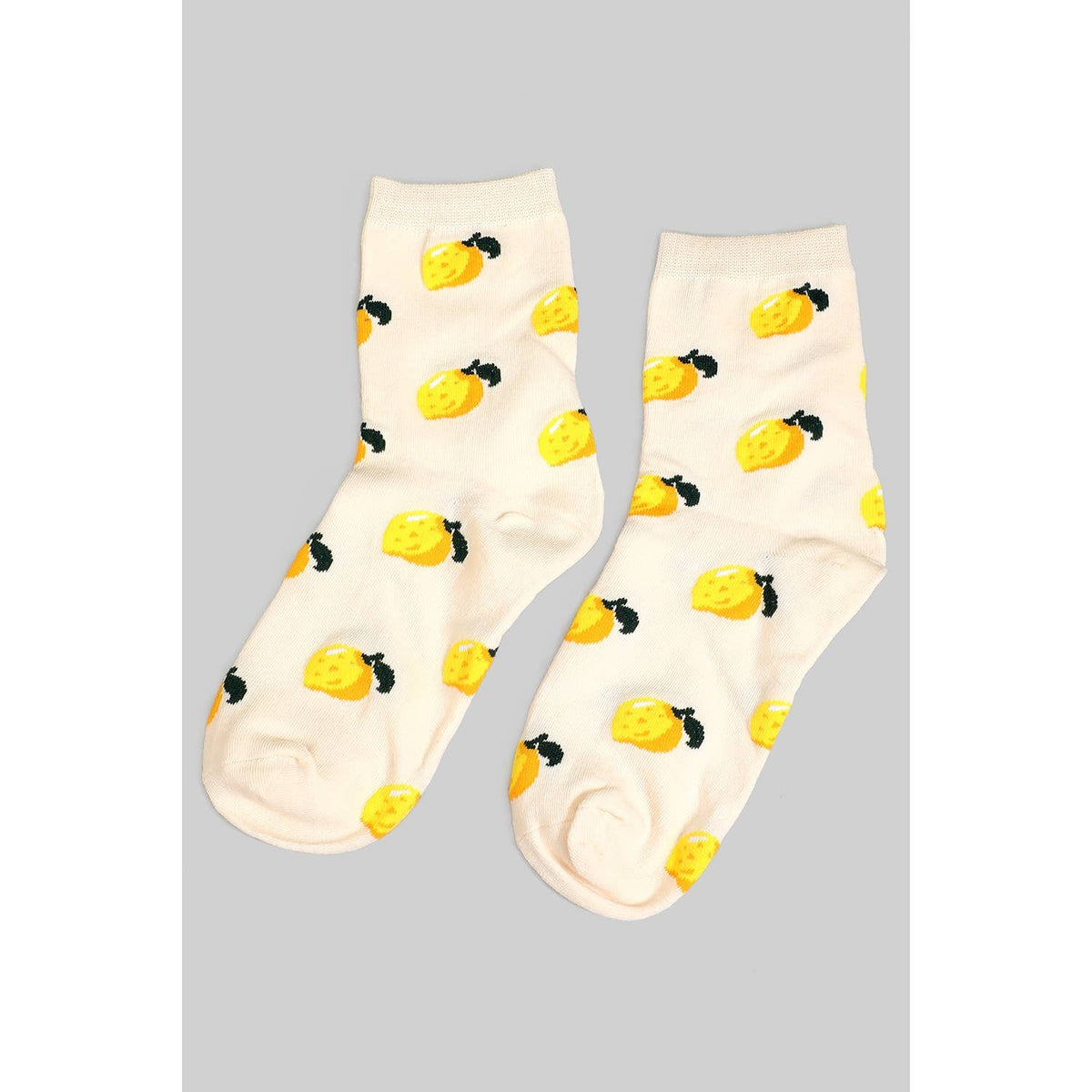 Lemon Embroidered Ankle Socks