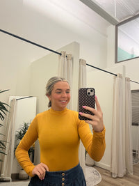 Mock Neck Fitted Rayon Top Womens Stretch Silhouette