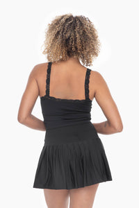 Ribbed Lace Trim Tank Top for Stylish Everyday Wear