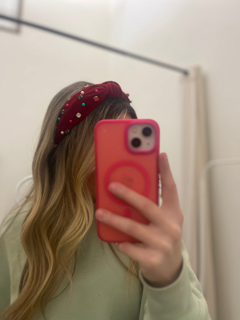 Holiday Gemstone Knot Headband