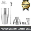 Stainless Steel 24 oz Cocktail Shaker with Strainer