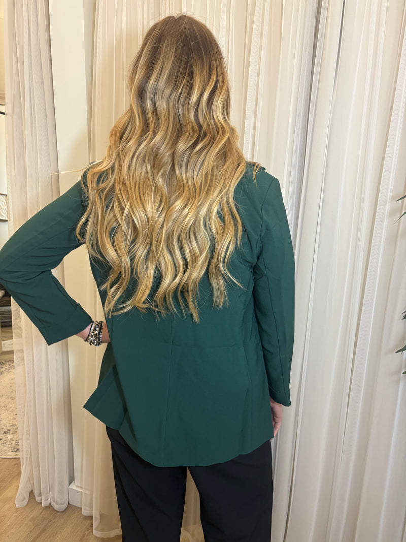 Hunter Green Tailored Longline Blazer