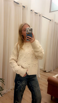 The Crewneck Sweater Airy Open Stitching