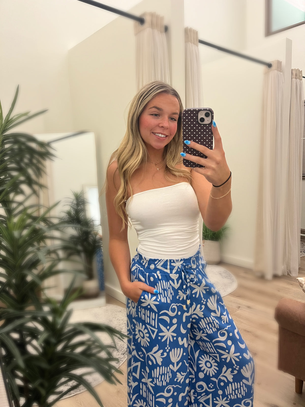 Reversible White Ruched Tube Top