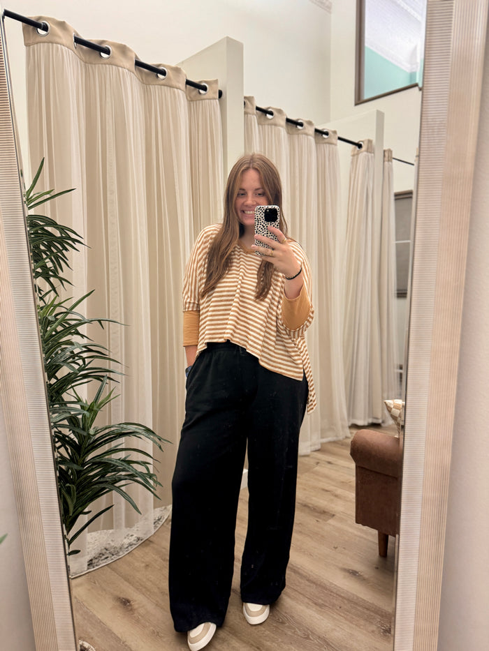 Drawstring Waist Wide Legs Oversized Sweat Pants