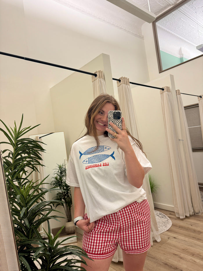 Sardines Oversized Graphic Tee – Unisex Art Print T-Shirt in Relaxed Fit