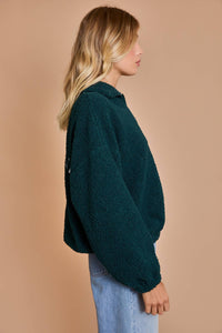 “California” Embroidered Fleece Quarter Zip Sweatshirt