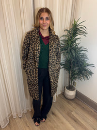 Leopard Print Oversized Statement Coat