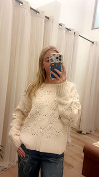 The Crewneck Sweater Airy Open Stitching