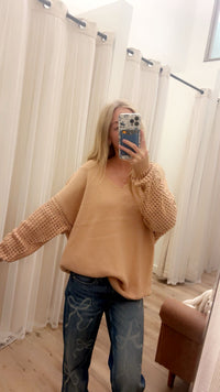 V Shaped Boxy Loose Fit Sweater
