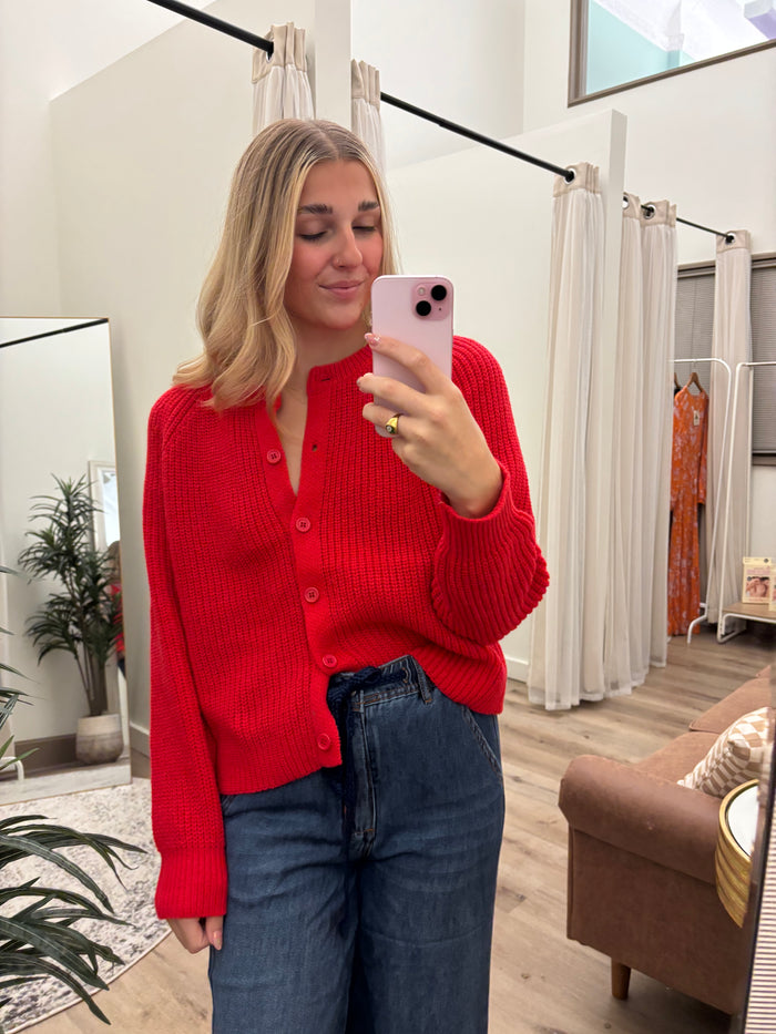 Ribbed Knit Button Up Cardigan For Cozy Layering All Season