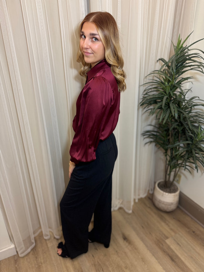 Black High-Waisted Wide-Leg Dress Pants | SeaJay’s Boutique