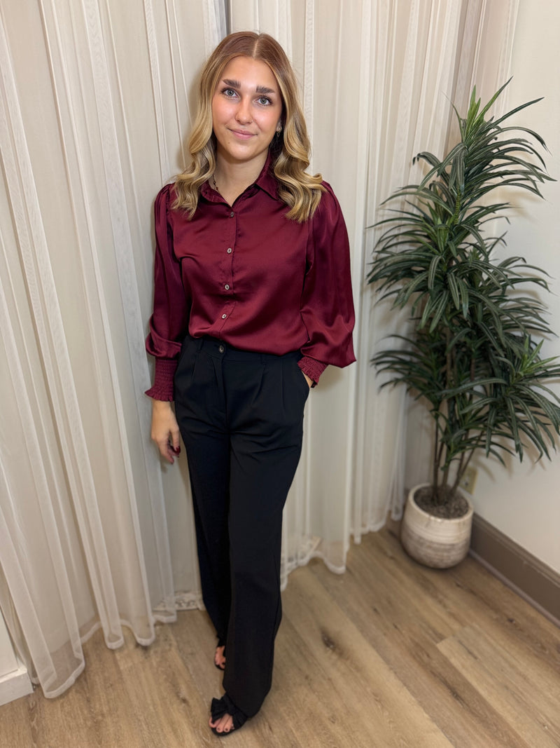 Black High-Waisted Wide-Leg Dress Pants | SeaJay’s Boutique