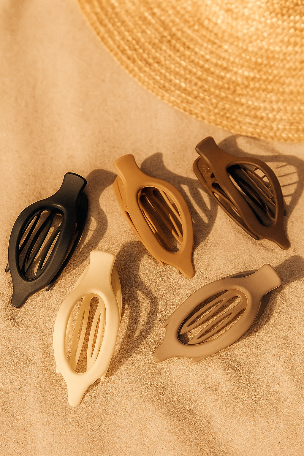 Assorted Flat Bar Clips Set For Hair And Craft Projects
