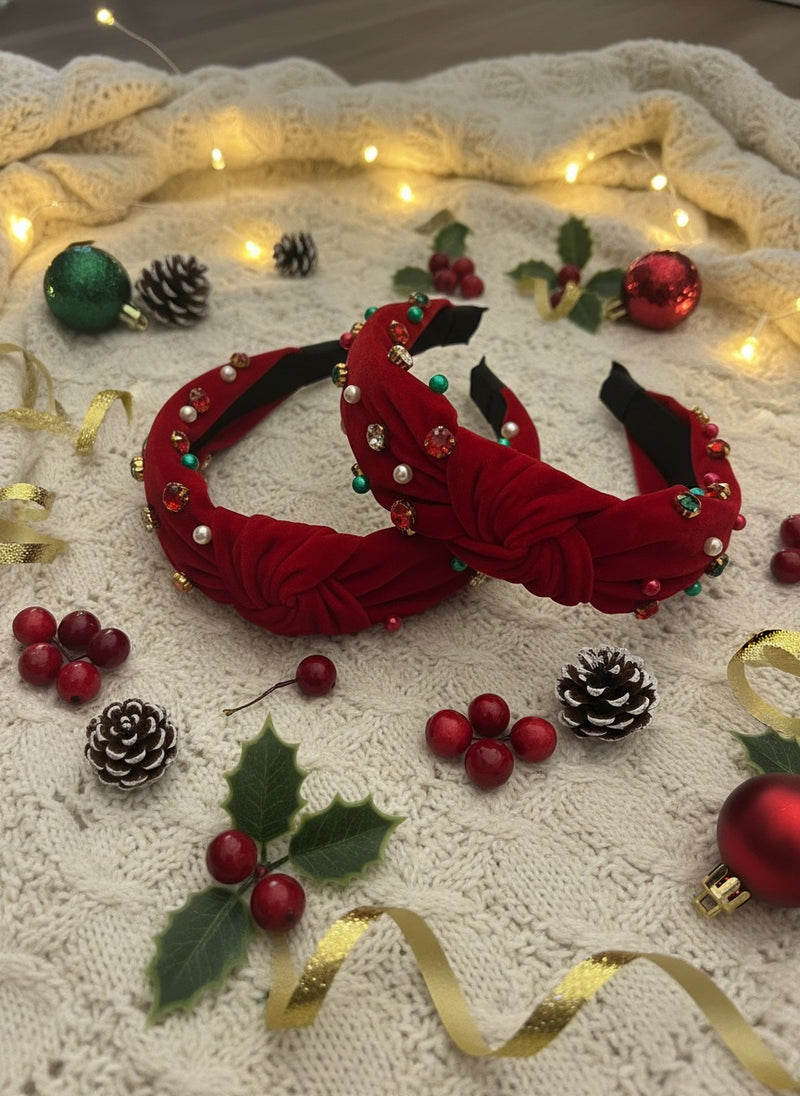Holiday Gemstone Knot Headband