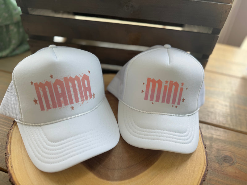 MAMA and Mini Trucker Hat Duo