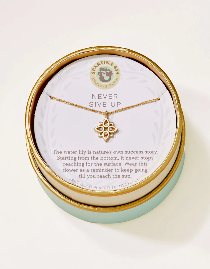Spartina 449 Sea La Vie Necklace in Gift Box - Never give up /Lotus