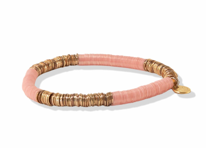 Grace Two Tone Bracelet - Light Pink and Gold