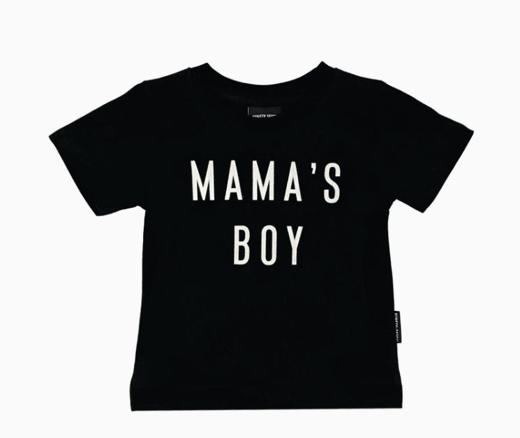 Mama's Boy Black T-Shirt - Mother's Day