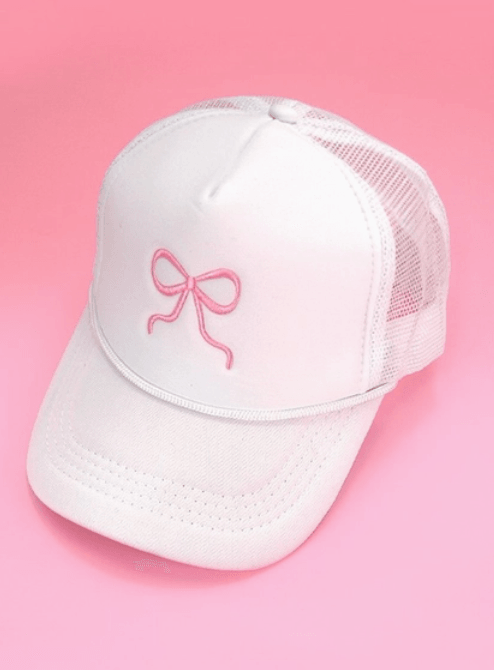 Embroidery Bow Trucker Hat