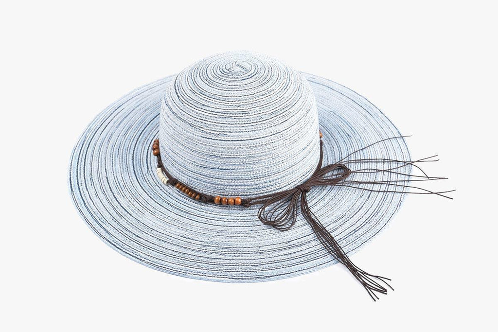 HAT2327 Harlyn Multicolor Floppy Hat w/ Beaded Band