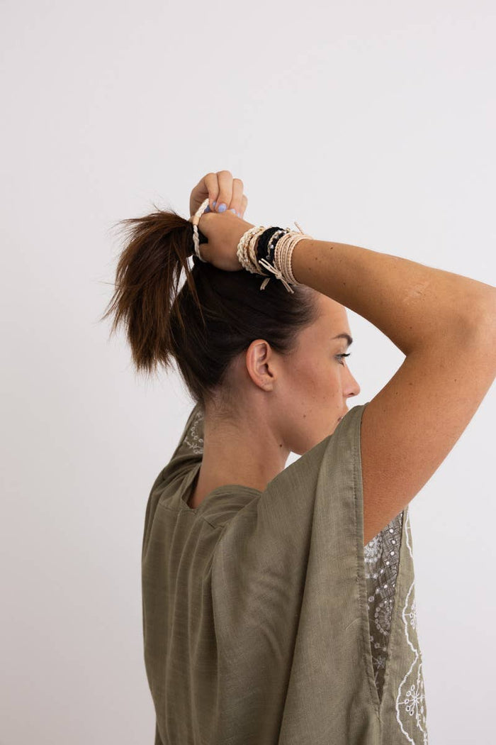 Bows & Knots Stackable Hair Tie Bracelet Set for Women