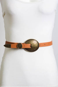 Bestseller - Oval Embossed Vintage Buckle Belt 42 Inch