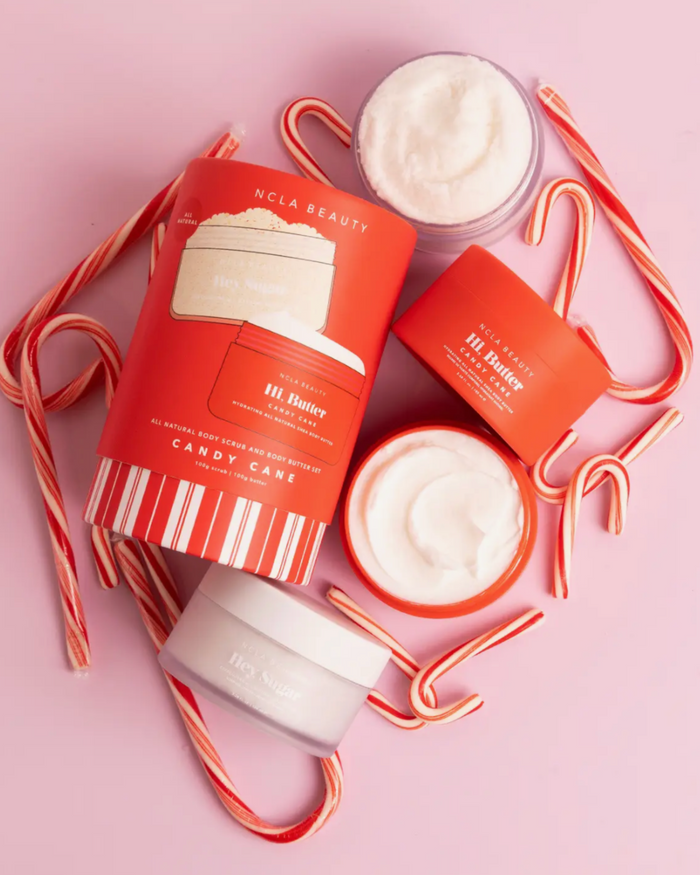 Candy Cane Body Scrub + Body Butter Holiday Gift Set
