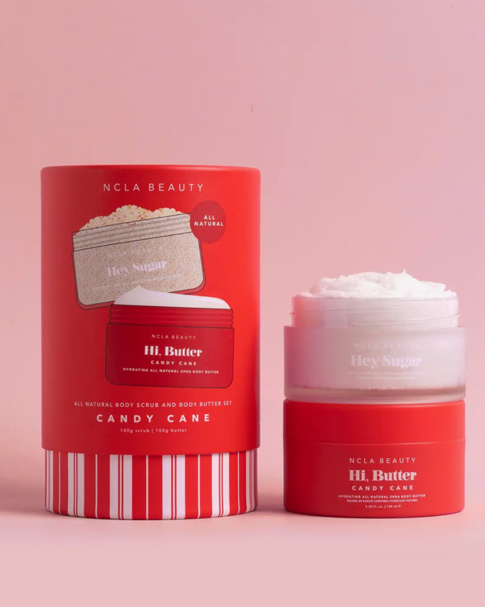 Candy Cane Body Scrub + Body Butter Holiday Gift Set