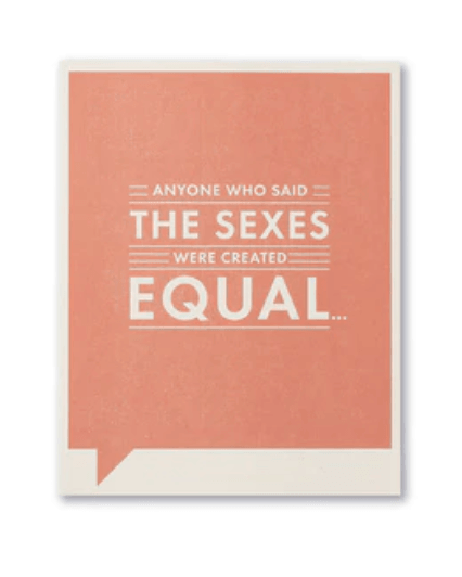 Frank & Funny Cards -THE SEXES EQUAL